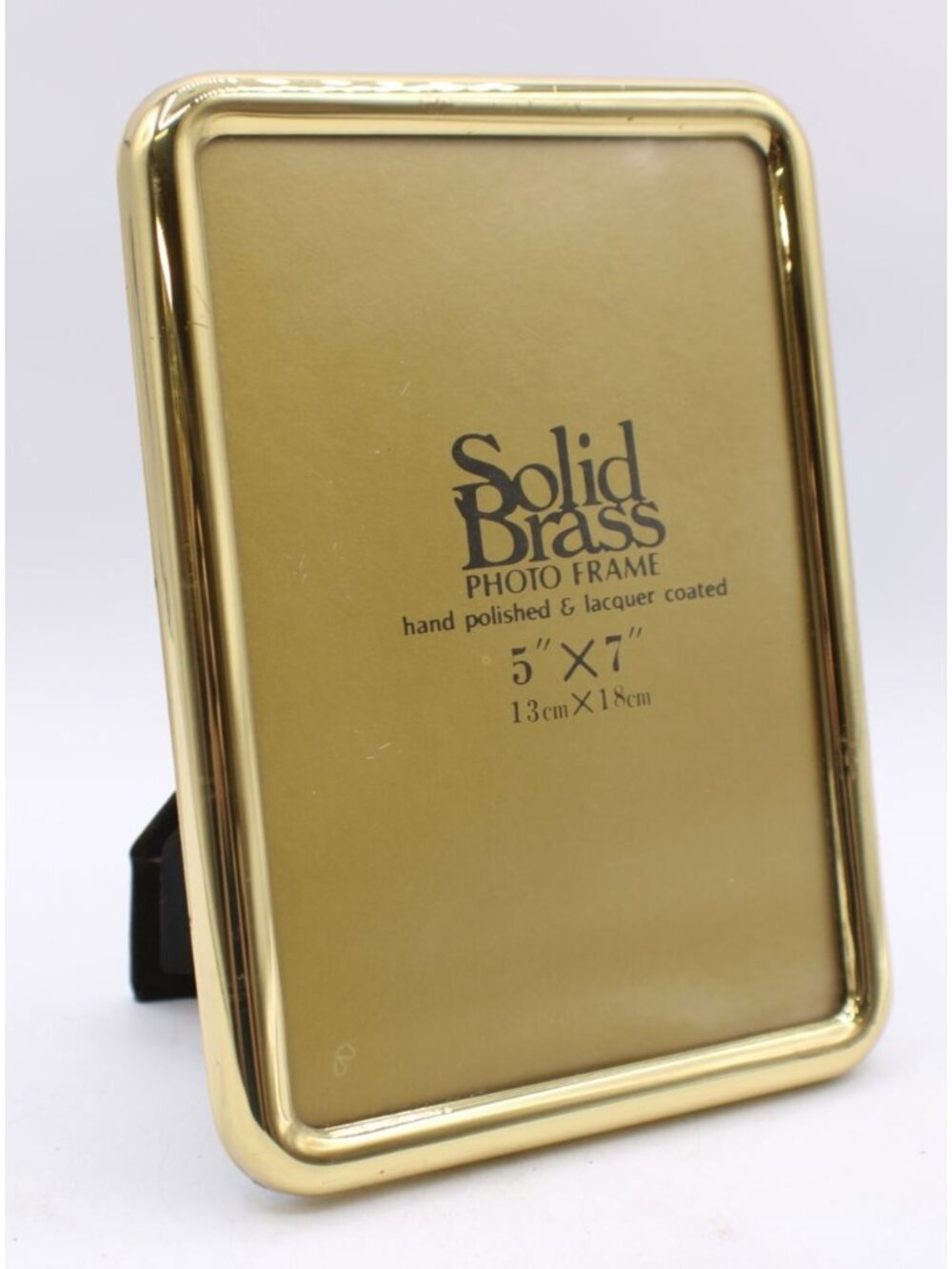 Vintage Solid Brass 5x7 Photo Frame – Polished & Lacquered Classic Home Décor